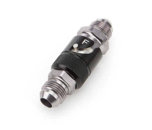 Fitting - Quick Disconnect - Both Halves to 8 AN Male - Aluminum - Black / Silver Anodized - Kit Fitting - Quick Disconnect - Both Halves to 8 AN Male - Aluminum - Black / Silver Anodized - Kit