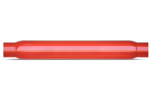 Muffler - Thrush Glasspack - 2 in Center Inlet - 2 in Center Outlet - 20 x 3.5 in Round Body - 25 in Long - Steel - Red Powder Coat - Universal - Each Muffler - Thrush Glasspack - 2 in Center Inlet - 2 in Center Outlet - 20 x 3.5 in Round Body - 25 in Long - Steel - Red Powder Coat - Universal - Each