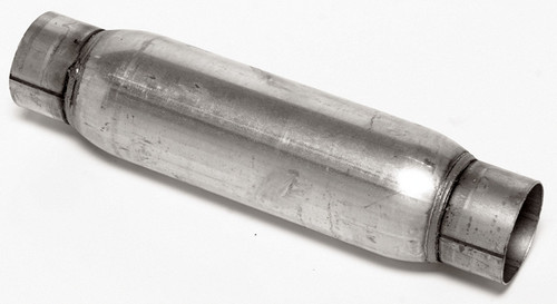 Muffler - Race Series Bullet - 3 in Center Inlet - 3 in Center Outlet - 12 x 4 in Round Body - 16.5 in Long - Steel - Aluminized - Universal - Each