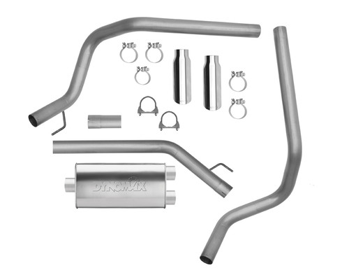 Exhaust System - Ultra Flo - Cat-Back - 2.5 in Diameter - Dual Rear Exit - 4 in Polished Tips - Stainless - Natural - Mopar Gen III Hemi - Ram Fullsize Truck 2009-14 - Kit
