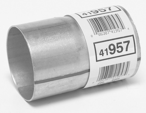 Exhaust Connector - 2.5 in ID to 2.5 in ID - 4 in Long - Steel - Aluminized - Each