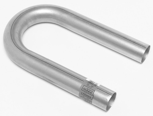 Exhaust Bend - U-Bend - Mandrel - 2.5 in Diameter - 4.25 in Radius - 12 in Legs - 16 Gauge - Steel - Aluminized - Each