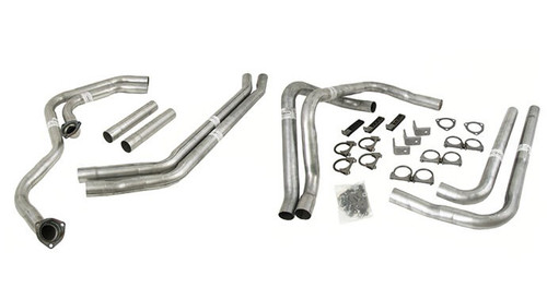 Exhaust Pipe Kit - Header-Back - 2.25 in Pipe Diameter - Steel - Aluminized - GM F-Body 1982-89 - Kit