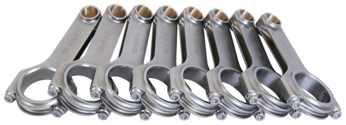 Connecting Rod - H Beam - 6.135 in Long - Bushed - 7/16 in Cap Screws - ARPL19 Bolt - Forged - Steel - Big Block Chevy - Set of 8 Connecting Rod - H Beam - 6.135 in Long - Bushed - 7/16 in Cap Screws - ARPL19 Bolt - Forged - Steel - Big Block Chevy - Set of 8