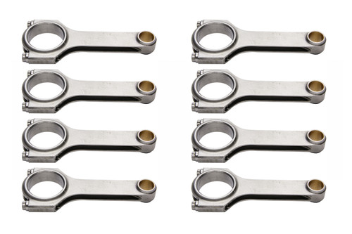 Connecting Rod - H Beam - 6.250 in Long - Bushed - 7/16 in Cap Screws - ARPL19 Bolt - Forged - Steel - Small Block Chevy / Ford - Set of 8 Connecting Rod - H Beam - 6.250 in Long - Bushed - 7/16 in Cap Screws - ARPL19 Bolt - Forged - Steel - Small Block Chevy / Ford - Set of 8