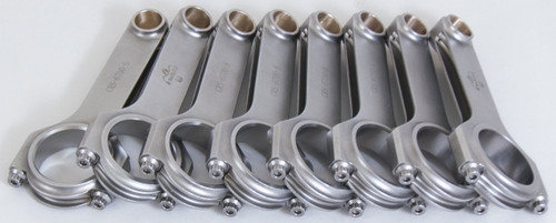 Connecting Rod - H Beam - 6.700 in Long - Bushed - 7/16 in Cap Screws - ARP2000 Bolt - Forged - Steel - Big Block Chevy / Ford - Set of 8
