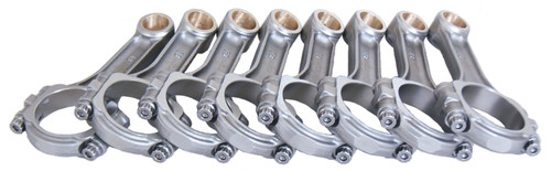 Connecting Rod - SIR - I Beam - 5.090 in Long - Bushed - 3/8 in Cap Screws - 8740 Bolt - Forged - Steel - Small Block Ford - Set of 8