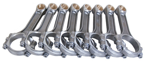Connecting Rod - SIR - I Beam - 5.956 in Long - Bushed - 3/8 in Cap Screws - 8740 Bolt - Forged - Steel - Small Block Ford - Set of 8