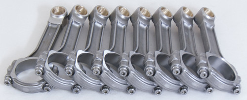 Connecting Rod - SIR - I Beam - 6.250 in Long - Bushed - 3/8 in Cap Screws - 8740 Bolt - Forged - Steel - Small Block Chevy / Ford - Set of 8 Connecting Rod - SIR - I Beam - 6.250 in Long - Bushed - 3/8 in Cap Screws - 8740 Bolt - Forged - Steel - Small Block Chevy / Ford - Set of 8