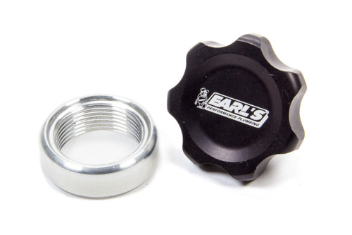 Bung and Cap Kit - 1.4 in Opening - Weld-On - Aluminum Bung - Aluminum Threaded Cap - Black Anodized - Kit