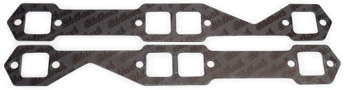 Exhaust Header / Manifold Gasket - 1.500 x 1.500 in Rectangular Port - Steel Core Laminate - Small Block Chevy - Pair