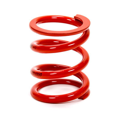 Bump Stop Spring - 2.25 in Free Length - 2 in OD - 950 lb/in Spring Rate - Steel - Red Powder Coat - Each