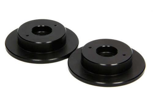 Bump Stop Cup - Single Spring - 2 in Cup - 0.500 in Shaft - Aluminum - Black Anodized - Universal - Pair