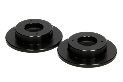 Bump Stop Cup - Single Spring - 2 in Cup - 0.625 in Shaft - Aluminum - Black Anodized - Universal - Pair