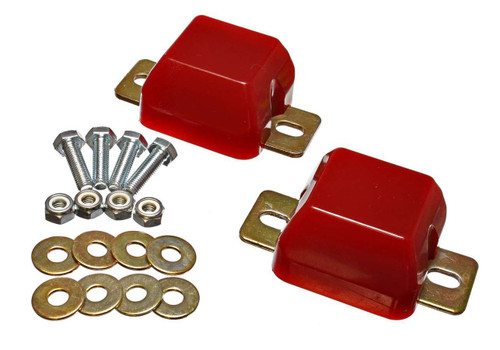 Bump Stop - Hyper-Flex - OEM Style - 2 in Tall - Bolt-On - Front - Polyurethane - Red - Ford Fullsize SUV 1999-2000 - Pair
