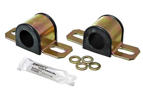 Sway Bar Bushing - Hyper-Flex - Non-Greasable - 1.313 in Bar - Bracket - Polyurethane / Steel - Black / Cadmium - Universal - Pair