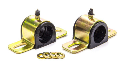 Sway Bar Bushing - Hyper-Flex - Greasable - 1.25 in Bar - Bracket - Polyurethane / Steel - Black / Cadmium - Universal - Pair