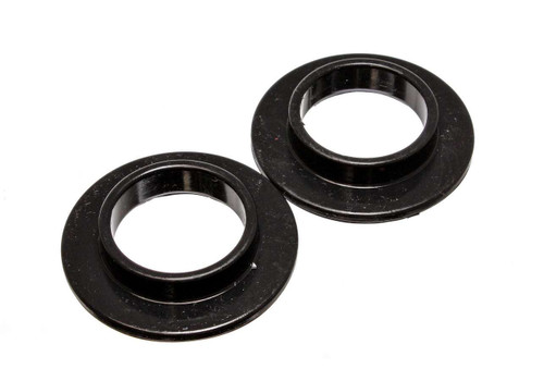 Coil Spring Isolator - Hyper-Flex - 2.062 in ID - 3.75 in OD - 2.469 in Lip OD - 0.25 in Tall - Polyurethane - Black - Universal - Pair