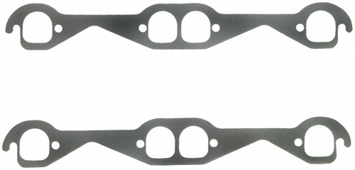 Exhaust Header / Manifold Gasket - 1.530 x 1.630 in D Port - Steel Core Laminate - Small Block Chevy - Pair