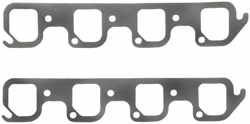 Exhaust Header / Manifold Gasket - 1.890 x 2.190 in Rectangular Port - Steel Core Laminate - Ford Cleveland / Modified - Pair
