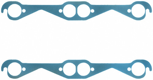 Exhaust Header / Manifold Gasket - 1.590 in Round Port - Steel Core Laminate - Small Block Chevy - Pair