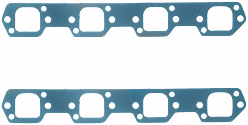 Exhaust Header / Manifold Gasket - 1.600 x 1.650 in D Port - Steel Core Laminate - Small Block Ford - Pair Exhaust Header / Manifold Gasket - 1.600 x 1.650 in D Port - Steel Core Laminate - Small Block Ford - Pair