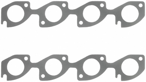 Exhaust Header / Manifold Gasket - 1.920 in Round Port - Steel Core Laminate - Small Block Chevy - Pair