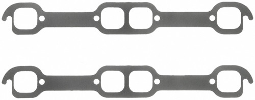Exhaust Header / Manifold Gasket - 1.600 x 1.740 in Rectangular Port - Steel Core Laminate - 18 Degree Heads - Small Block Chevy - Pair