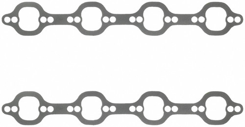 Exhaust Header / Manifold Gasket - 1.420 x 1.620 in Peanut Port - Steel Core Laminate - Spread Port Heads - Small Block Ford - Pair