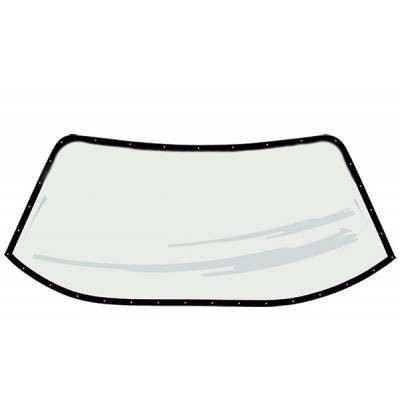 Windshield - Short Track - 0.125 in Thick - Molded - Pre-Cut / Drilled - Greenhouse / Traditional Roof - Polycarbonate - Each