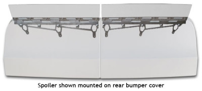 Spoiler - ABC - 60 x 6.5 in - 70 Degrees - 2-Piece - Polycarbonate Spoiler - Natural Aluminum Brackets - Kit
