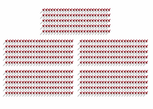 Rivet - Avex Style - 5/8 in Head - 3/16 in Steel Mandrel - 1/2 in Grip Range - Aluminum - Red Powder Coat - Set of 500 Rivet - Avex Style - 5/8 in Head - 3/16 in Steel Mandrel - 1/2 in Grip Range - Aluminum - Red Powder Coat - Set of 500