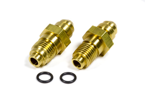 Fitting - Adapter - Straight - 6 AN Male to 14 mm x 1.50 Male O-Ring - 6 AN Male to 16 mm x 1.50 Male O-Ring - Brass - Natural - Power Steering Systems - Kit
