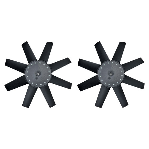Electric Fan Blade - Replacement - 13.5 in - Straight Blade - Plastic - Black - Flex-A-Lite Electric Fans - Pair