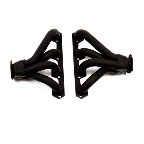 Headers - Block Hugger - 1.625 in Primary - 2.5 in Collector - Gaskets / Hardware Included - Steel - Black Paint - Small Block Ford - Universal - Pair