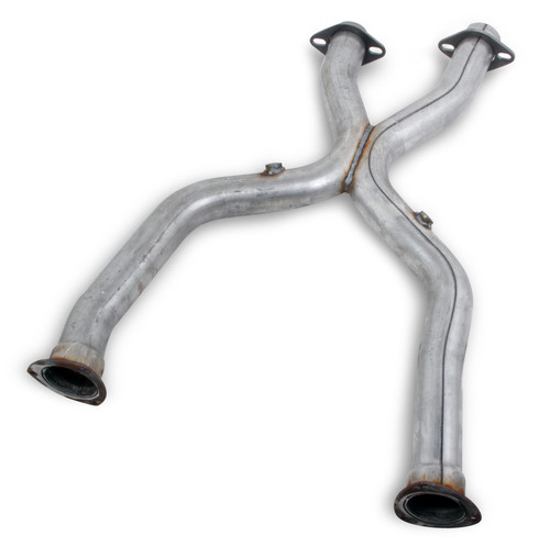 Exhaust X-Pipe - 2.5 in Diameter - Requires Flowtech Headers - Hardware Included - Steel - Aluminized - Ford Modular - Mustang 1996-2003 - Each