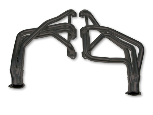 Headers - Full Length - 1.625 in Primary - 3 in Collector - Gaskets / Hardware Included - Steel - Black Paint - Small Block Mopar - Fullsize SUV / Truck 1972-93 - Pair