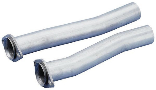 Intermediate Pipes - Pro-Stang Starter Tube - 2.5 in Diameter - 2-Bolt Flange - Steel - Aluminized - Small Block Ford - Mustang 1986-93 - Pair