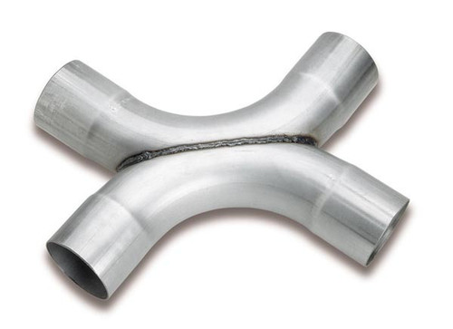 Exhaust X-Pipe - X-Terminator - 2.5 in Inlet - 2.5 in Outlet - Steel - Natural - Universal - Each Exhaust X-Pipe - X-Terminator - 2.5 in Inlet - 2.5 in Outlet - Steel - Natural - Universal - Each