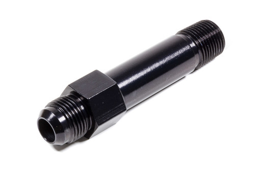 Fitting - Adapter - Straight - 10 AN Male to 1/2 in NPT Male - 4.4 in Long - Aluminum - Black Anodized - Oil Pressure Fittings - Each Fitting - Adapter - Straight - 10 AN Male to 1/2 in NPT Male - 4.4 in Long - Aluminum - Black Anodized - Oil Pressure Fittings - Each