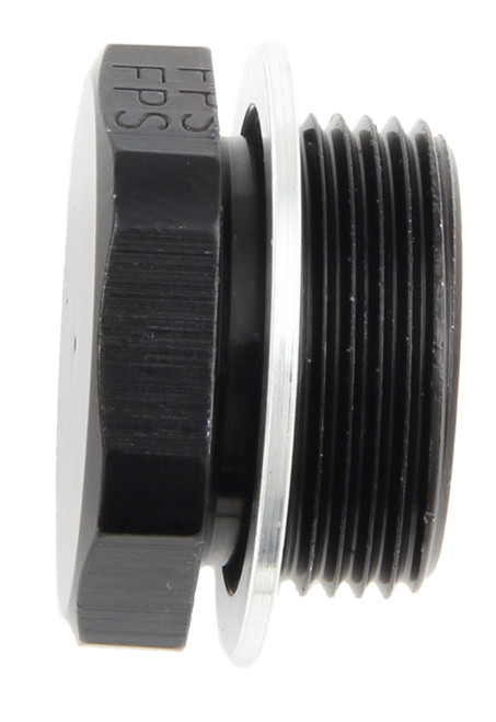 Fitting - Plug - 7/8-20 in - Hex Head - Aluminum Washer - Aluminum - Black Anodized - Each