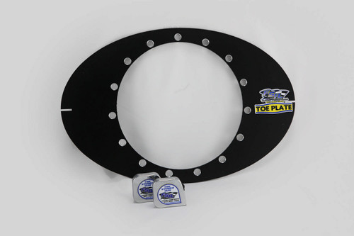 Toe-In Plates - 2 Plates - Aluminum - Black Powder Coat - Sprint Car - Pair