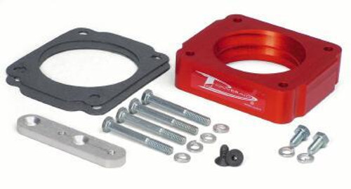 Throttle Body Spacer - Poweraid - 1 in Thick - Gasket / Hardware - Aluminum - Red Anodized - Ford Modular - Ford Mustang 1999-2004 - Kit