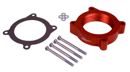 Throttle Body Spacer - Poweraid - 1 in Thick - Gasket / Hardware - Aluminum - Red Anodized - Ford Modular - Ford Fullsize Truck 2009-10 - Each