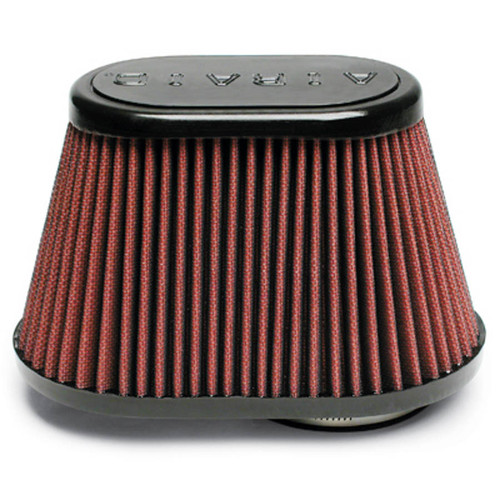 Air Filter Element - Clamp-On - 11-1/2 x 7 in Oval - 7-3/8 in Tall - 4-3/8 in Flange - Reusable Cotton - Universal - Each