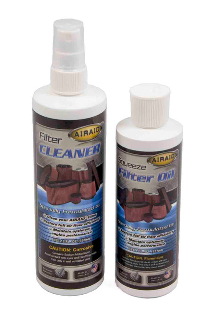 Air Filter Service Kit - 12 oz Pump Bottle Cleaner - 8 oz Squeeze Bottle Oil - Red Oil - Airaid Filters - Kit