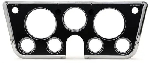 Gauge Mounting Panel - RTX Series - OEM Style - Plastic - Black / Silver - GM Fullsize Truck 1967-72 - Each