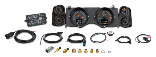 Gauge Kit - RTX Series - Analog - Fuel / Oil Pressure / Speedometer / Tachometer / Voltmeter / Water Temperature - Black Face - GM F-Body 1970-78 - Kit