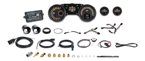 Gauge Kit - RTX Series - Analog - Fuel / Oil Pressure / Speedometer / Tachometer / Voltmeter / Water Temperature - Black Face - GM F-Body 1970-81 - Kit