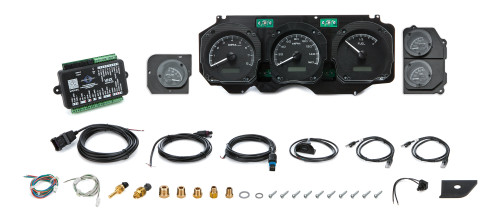 Gauge Kit - VHX Series - Analog - Fuel / Oil Pressure / Speedometer / Tachometer / Voltmeter / Water Temperature - Black Face - GM A-Body 1970-72 - Kit